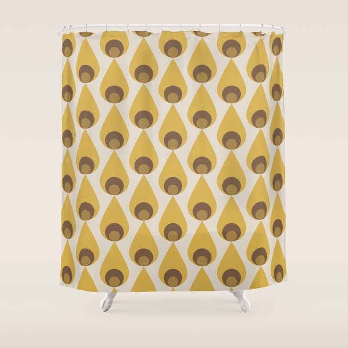 Retro Drops Shower Curtain Gallery Image 1