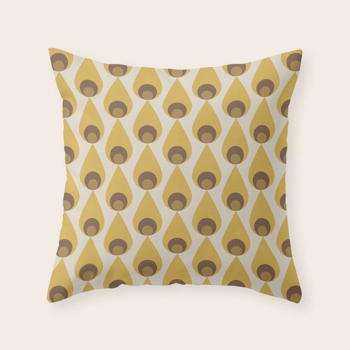 Retro Drops Throw Pillow Gallery Image 6