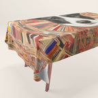 Klimt Dog Art Painting with Colorful Geometric Patterns Tablecloth Gallery Image 1