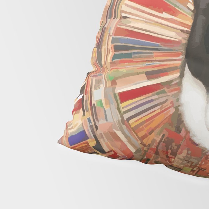 Klimt Dog Art Painting with Colorful Geometric Patterns Pillow Sham Gallery Image 4