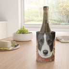 Klimt Dog Art Painting with Colorful Geometric Patterns Wine Chiller Gallery Image 4