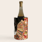 Klimt Dog Art Painting with Colorful Geometric Patterns Wine Chiller Gallery Image 3