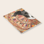 Klimt Dog Art Painting with Colorful Geometric Patterns Notebook Gallery Image 3