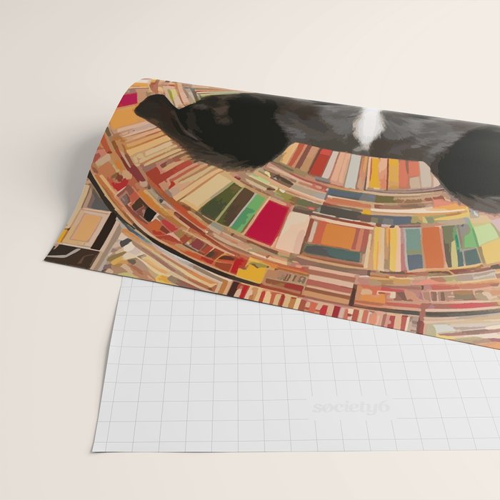 Klimt Dog Art Painting with Colorful Geometric Patterns Wrapping Paper Gallery Image 2