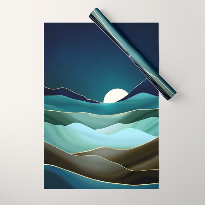 Moonlit Vista Wrapping Paper Gallery Image 1