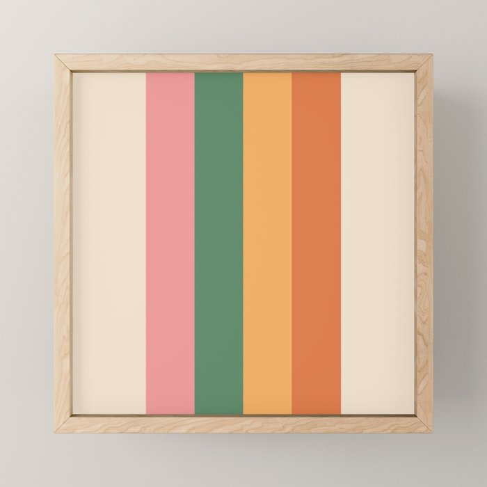 Retro Color Lines - 1-1 Mini Art Print Gallery Image 1