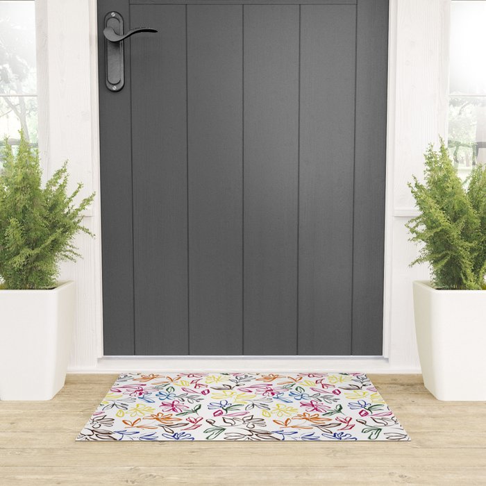 Picasso Dancing Flowers Welcome Mat Gallery Image 3