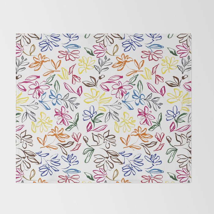 Picasso Dancing Flowers Throw Blanket Gallery Image 2