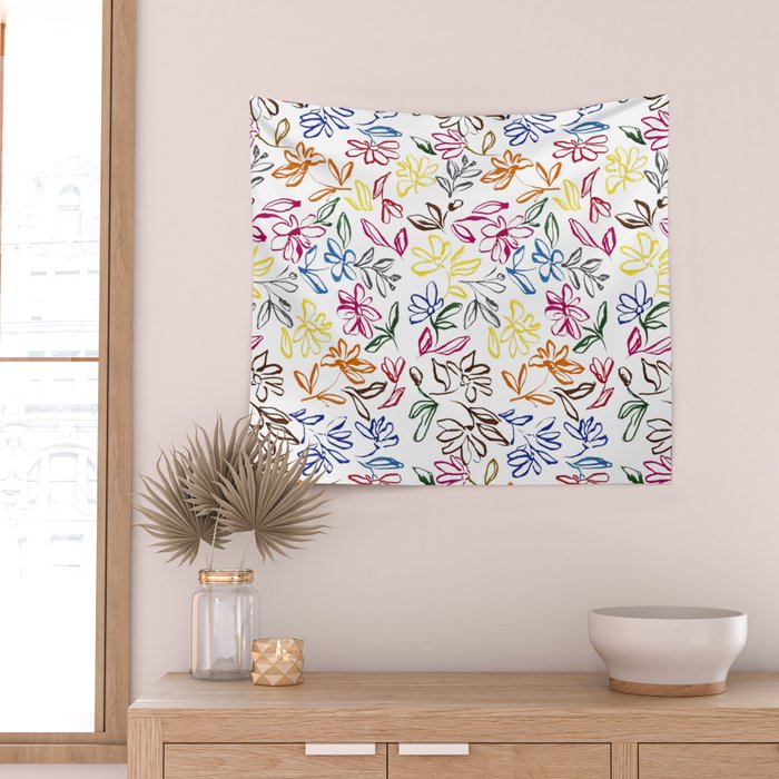 Picasso Dancing Flowers Wall Tapestry Gallery Image 2