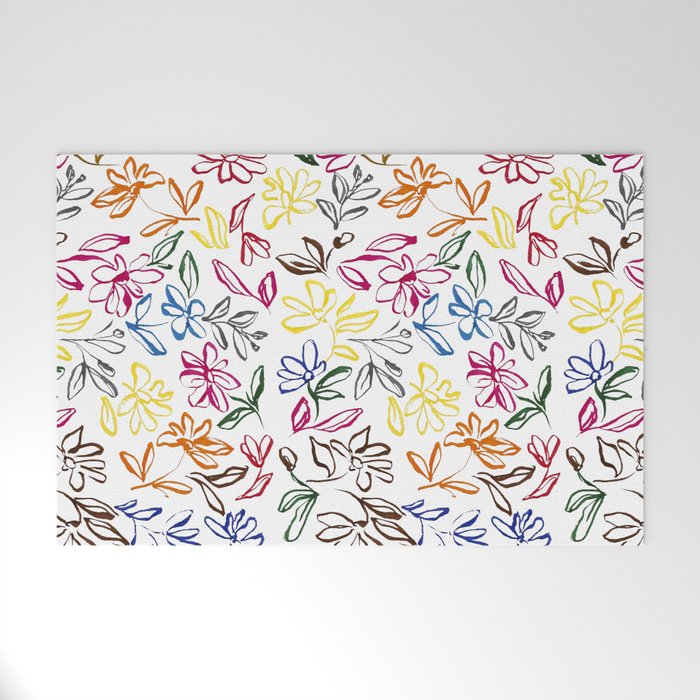 Picasso Dancing Flowers Welcome Mat Gallery Image 1