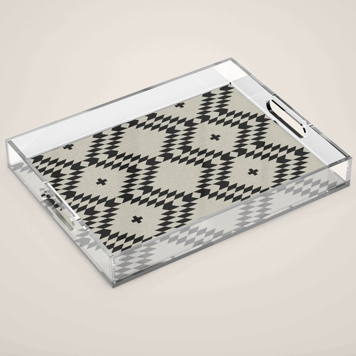 NATIVE NATURAL BLACK Acrylic Tray Gallery Image 1