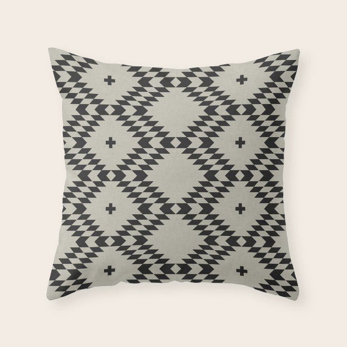 NATIVE NATURAL BLACK Throw Pillow Gallery Image 6