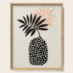 Still Life with Vase and Tropical Leaves Serving Tray Gallery Image 1