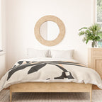 Still Life with Vase and Tropical Leaves Duvet Cover Gallery Image 3