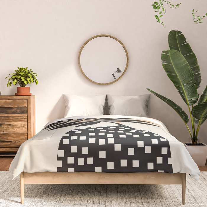 Still Life with Vase and Tropical Leaves Comforter Gallery Image 3