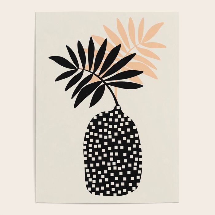 Still Life with Vase and Tropical Leaves Poster Gallery Image 4