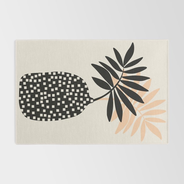 Still Life with Vase and Tropical Leaves Rug Gallery Image 2