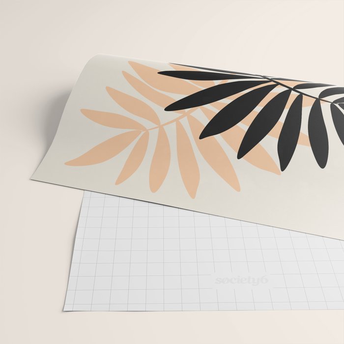 Still Life with Vase and Tropical Leaves Wrapping Paper Gallery Image 2