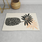 Still Life with Vase and Tropical Leaves Rug Gallery Image 1