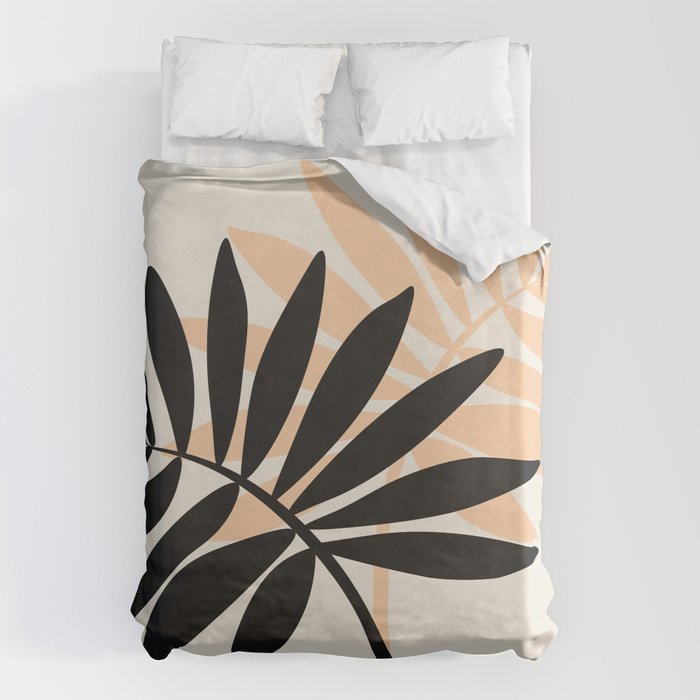 Still Life with Vase and Tropical Leaves Duvet Cover Gallery Image 6