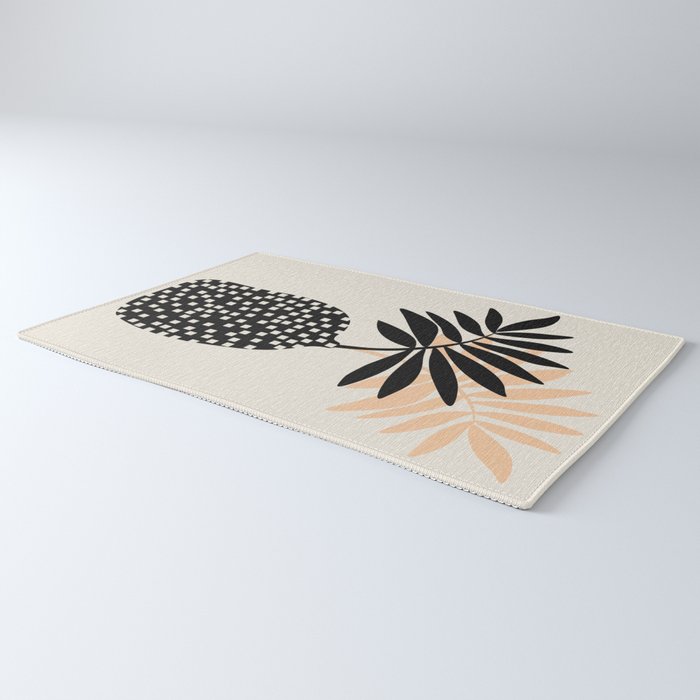 Still Life with Vase and Tropical Leaves Rug Gallery Image 3