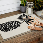 Still Life with Vase and Tropical Leaves Outdoor Rug Gallery Image 2
