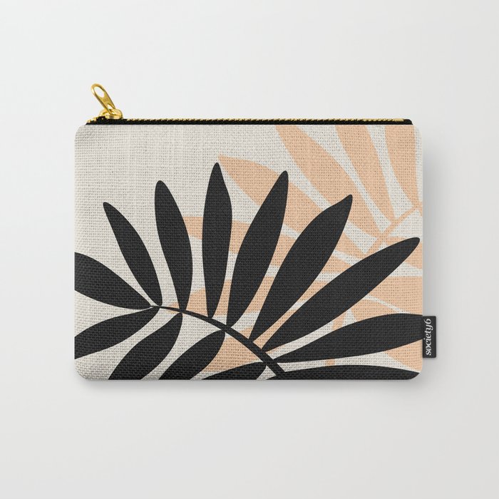 Still Life with Vase and Tropical Leaves Carry All Pouch Gallery Image 1