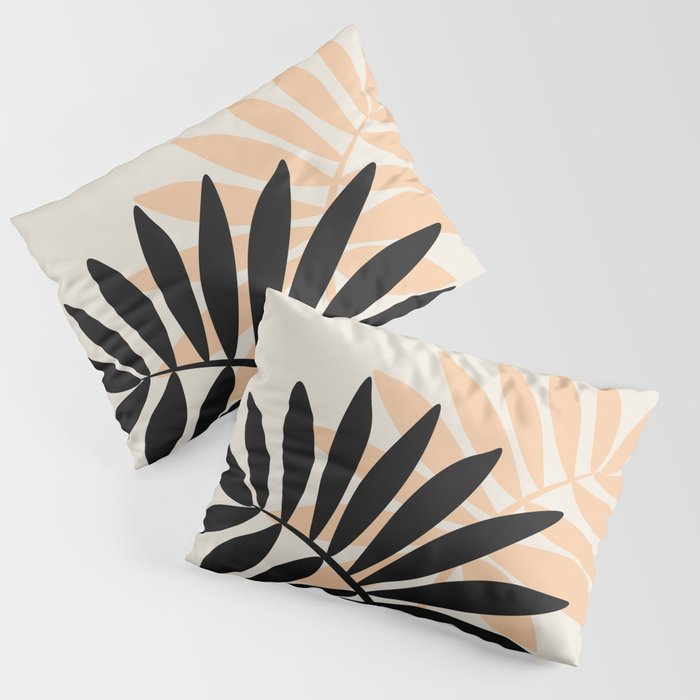 Still Life with Vase and Tropical Leaves Pillow Sham Gallery Image 3