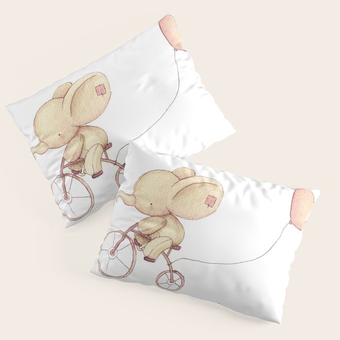 Elephant riding his bike Pillow Sham Gallery Image 3