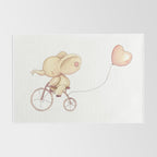 Elephant riding his bike Rug Gallery Image 2