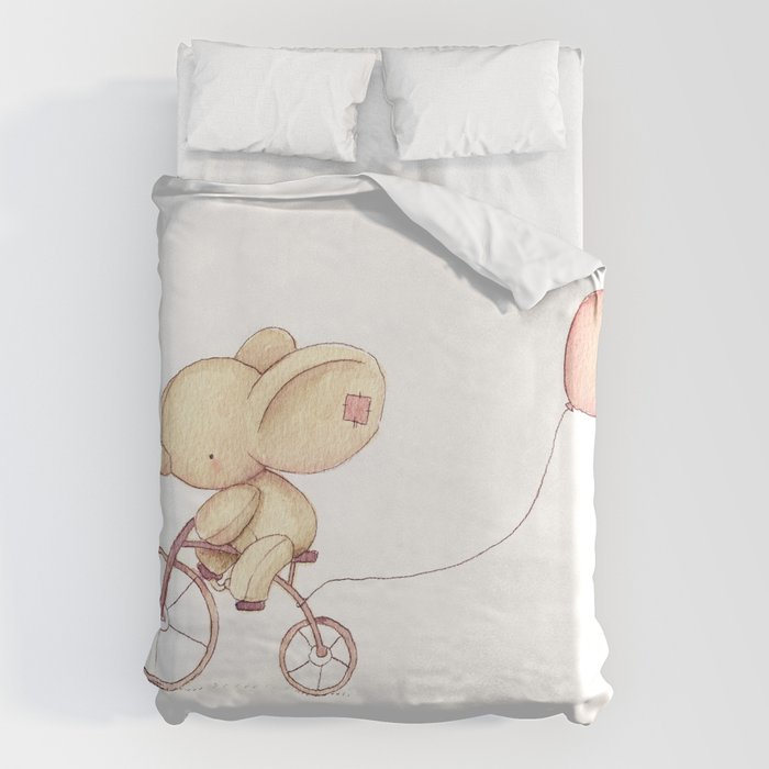 Elephant riding his bike Duvet Cover Gallery Image 6