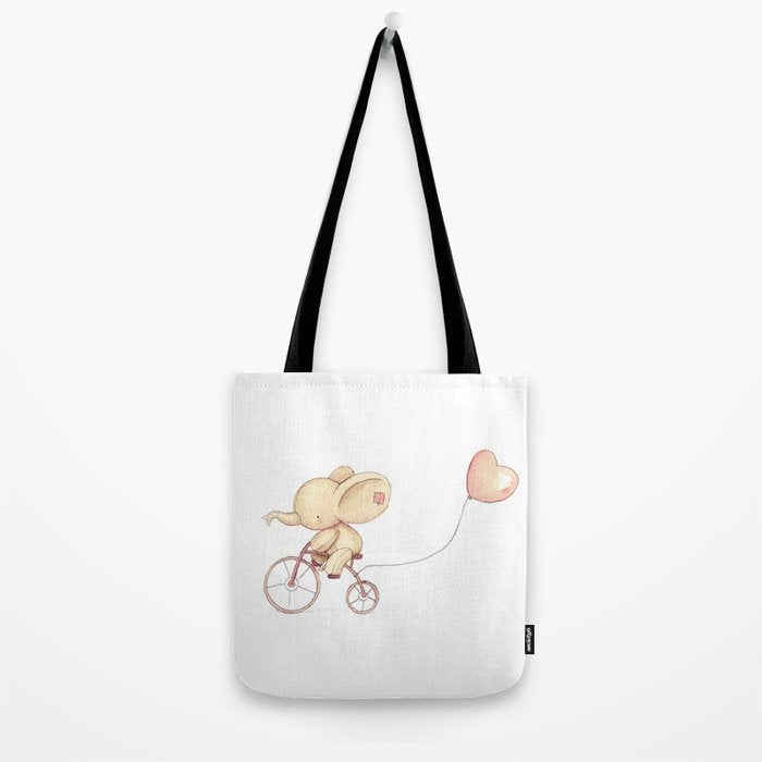Elephant riding his bike Tote Bag Gallery Image 2