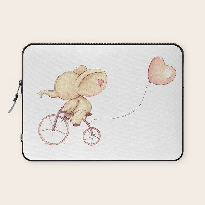 Elephant riding his bike Laptop Sleeve Gallery Image 1