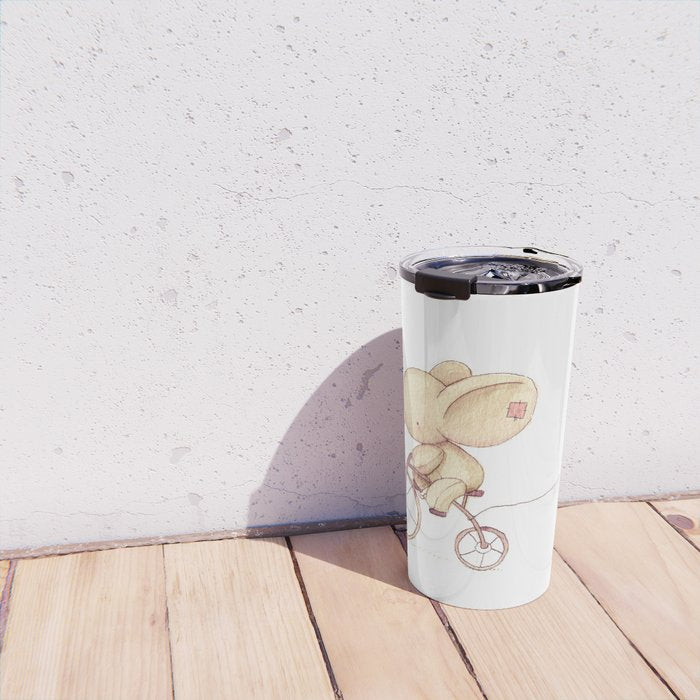 Elephant riding his bike Travel Mug Gallery Image 4