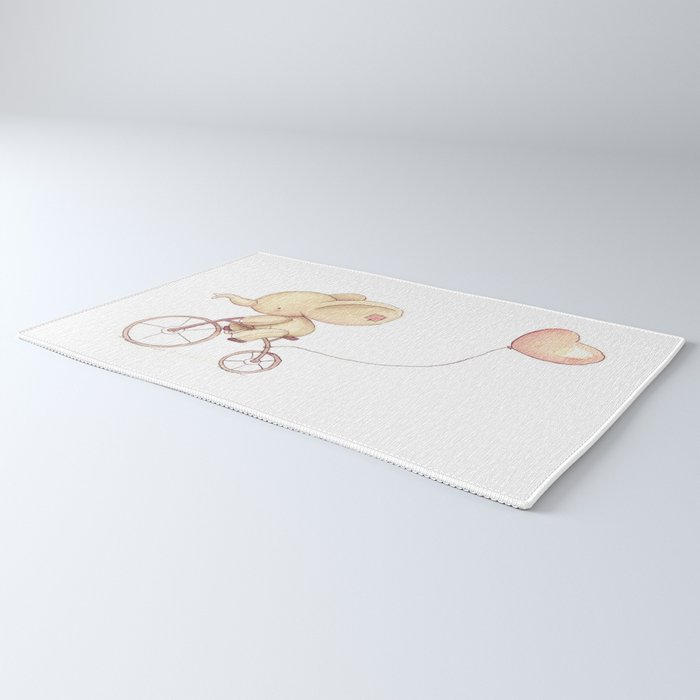 Elephant riding his bike Rug Gallery Image 3