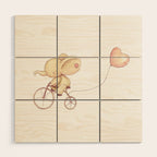 Elephant riding his bike Wood Wall Art Gallery Image 1