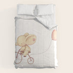 Elephant riding his bike Comforter Gallery Image 6