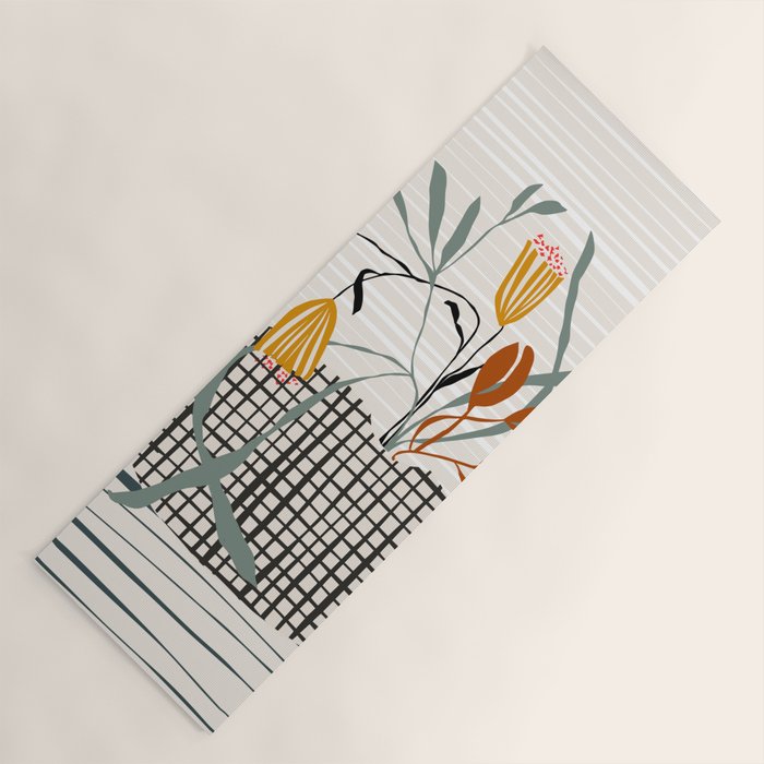 midcentury plant pot Yoga Mat Gallery Image 1