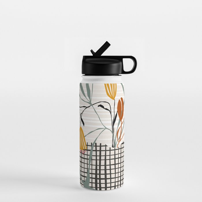 midcentury plant pot Water Bottle Gallery Image 1