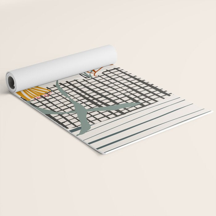 midcentury plant pot Yoga Mat Gallery Image 2