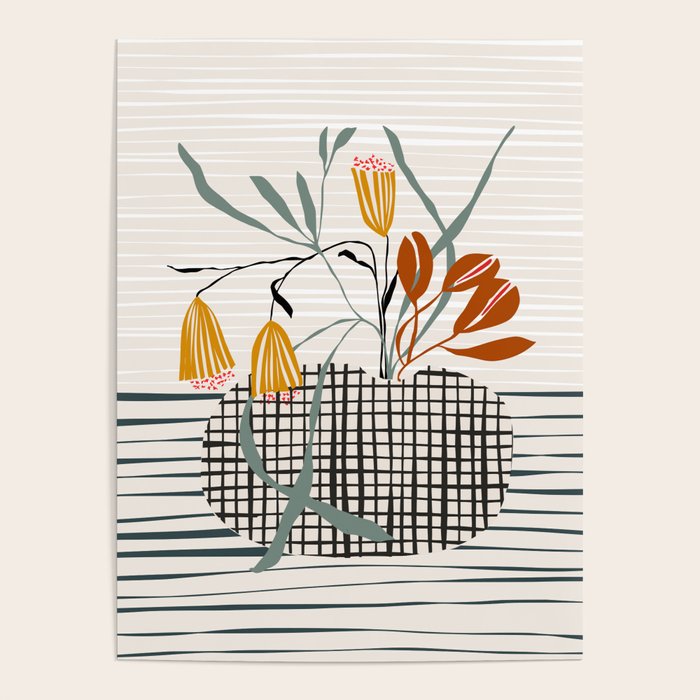 midcentury plant pot Poster Gallery Image 4