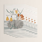 midcentury plant pot Wrapping Paper Gallery Image 3