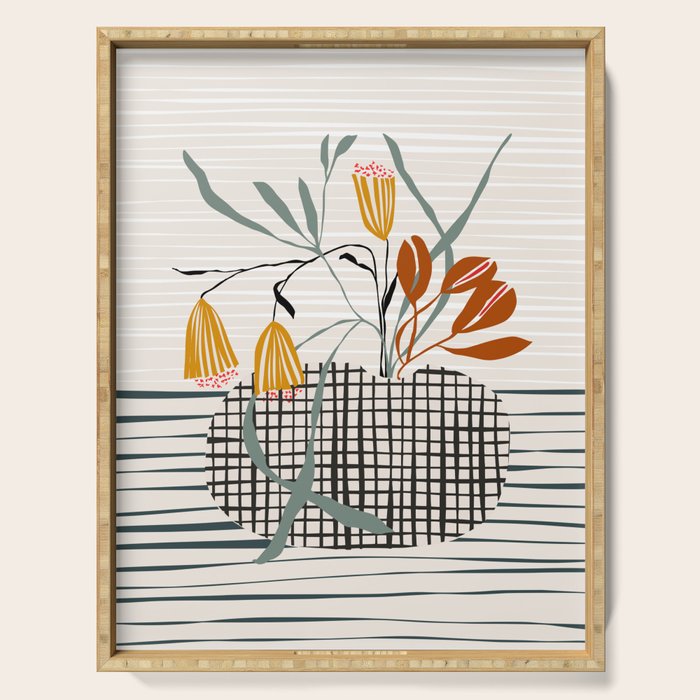 midcentury plant pot Serving Tray Gallery Image 1