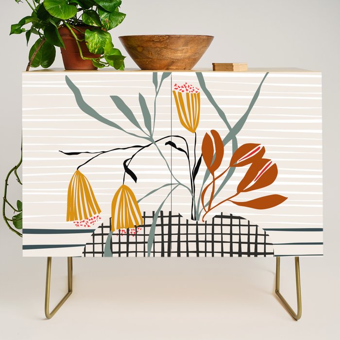 midcentury plant pot Credenza Gallery Image 1