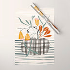 midcentury plant pot Wrapping Paper Gallery Image 1