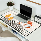 midcentury plant pot Desk Mat Gallery Image 2