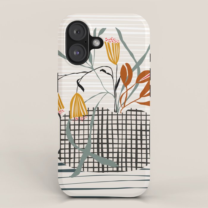 midcentury plant pot iPhone Case Gallery Image 1
