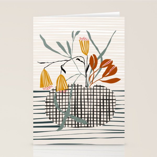 midcentury plant pot Stationery Card Gallery Image 2