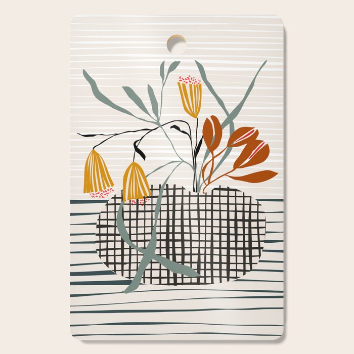 midcentury plant pot Cutting Board Gallery Image 1