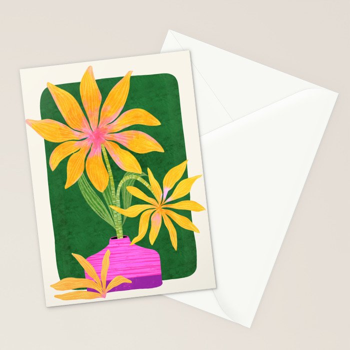 Leopard Flowers Still Life Stationery Card Gallery Image 2